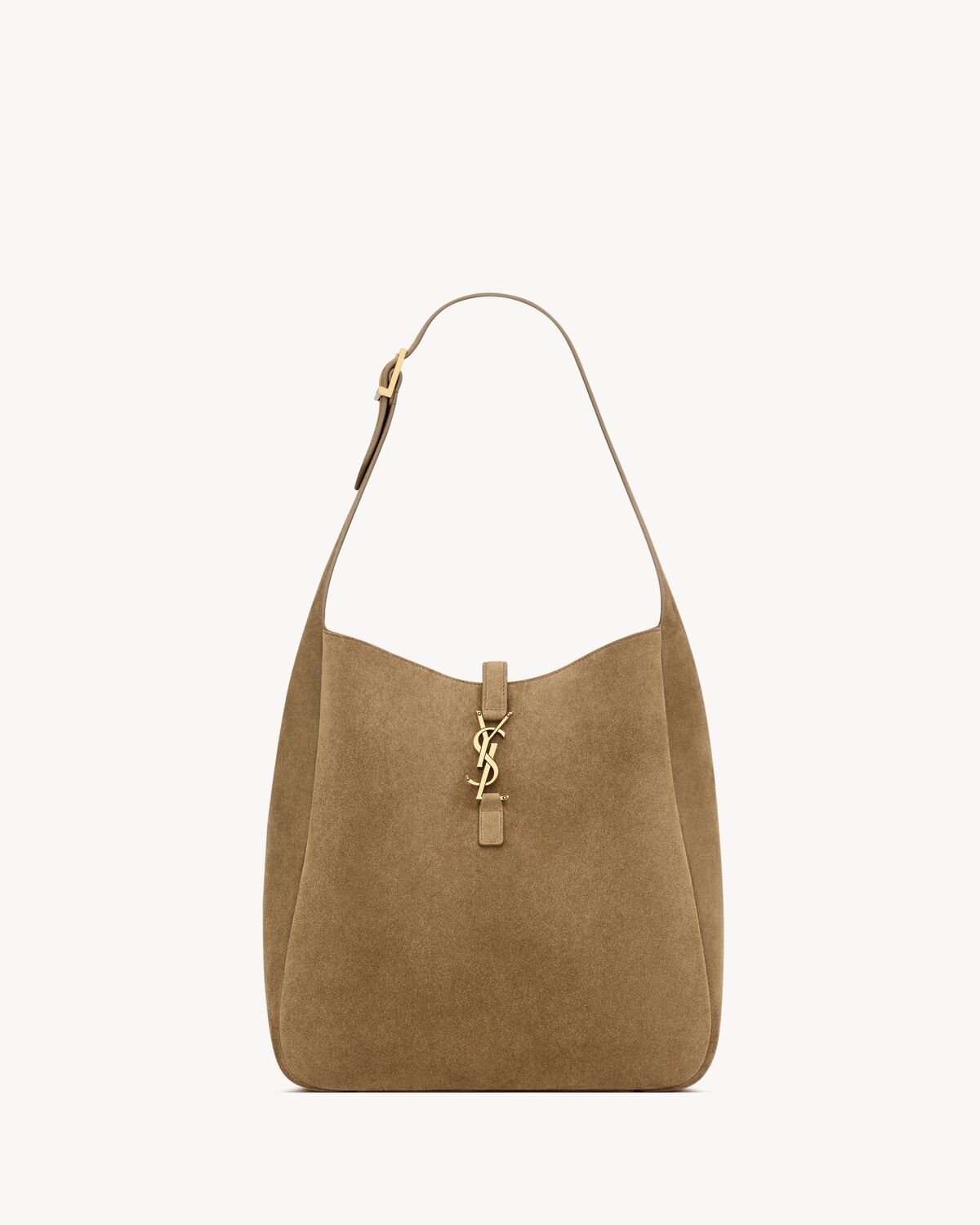 생로랑 LE 5 À 7 스웨이드 서플 라지 숄더백 7538371U80W3194