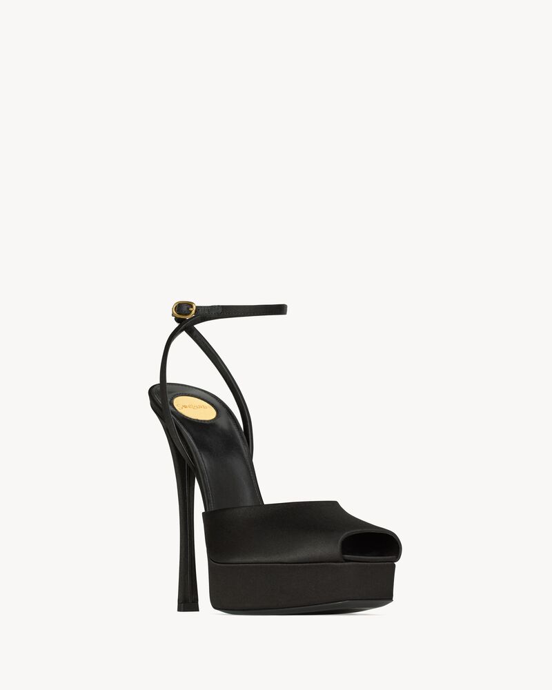 LA SCANDALE platform sandals in satin crepe