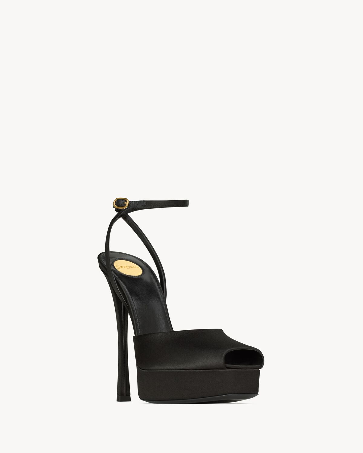 la scandale platform sandals in satin crepe