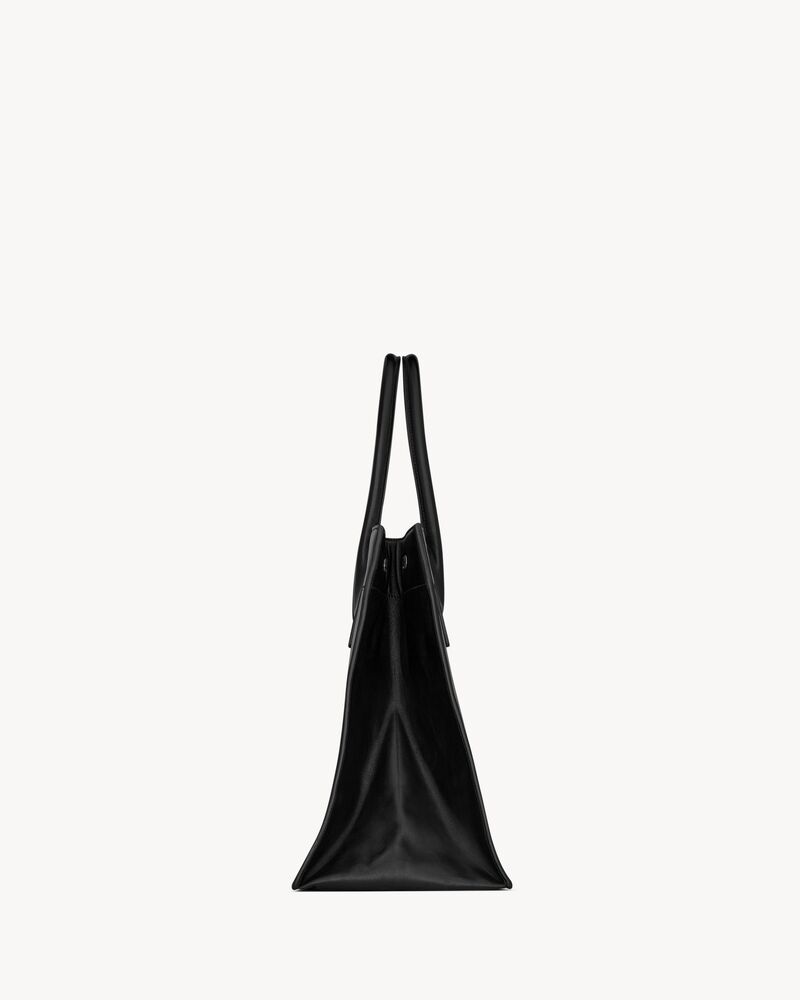 Saint Laurent Rive Gauche Tote Bag Small Neutrals in Fabric with