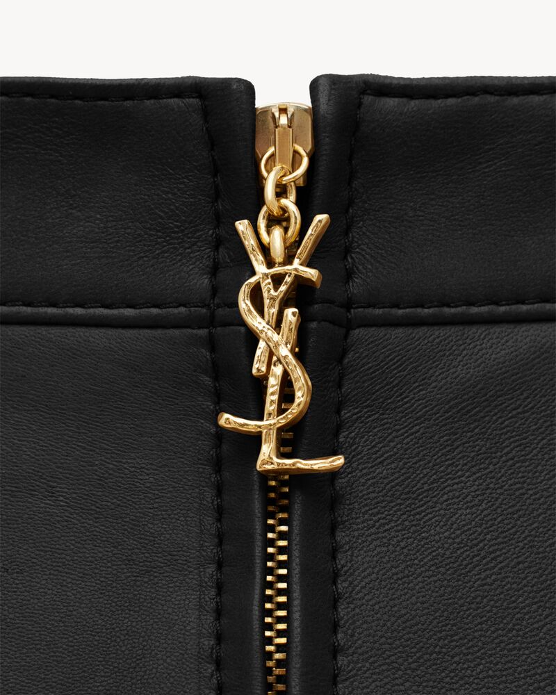 CASSANDRE pencil skirt in lambskin