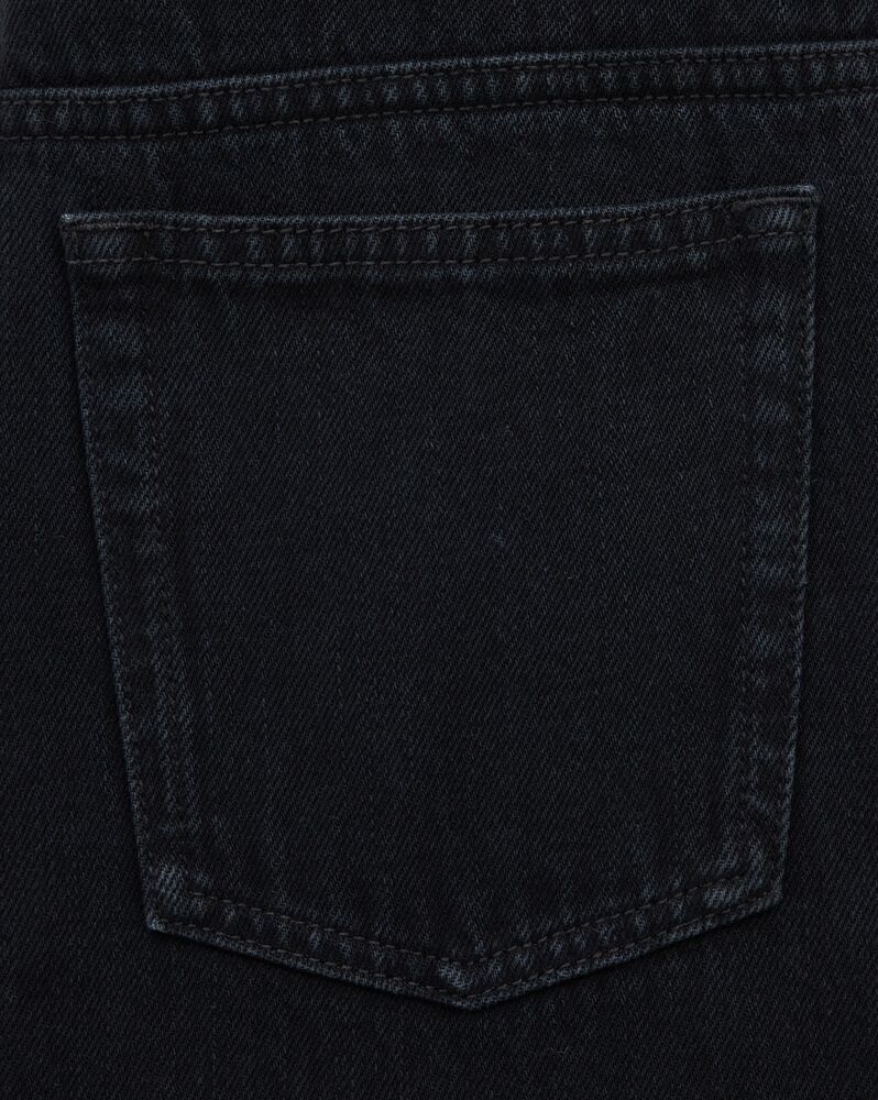 Gerade Jeans aus Denim in Carbon Black
