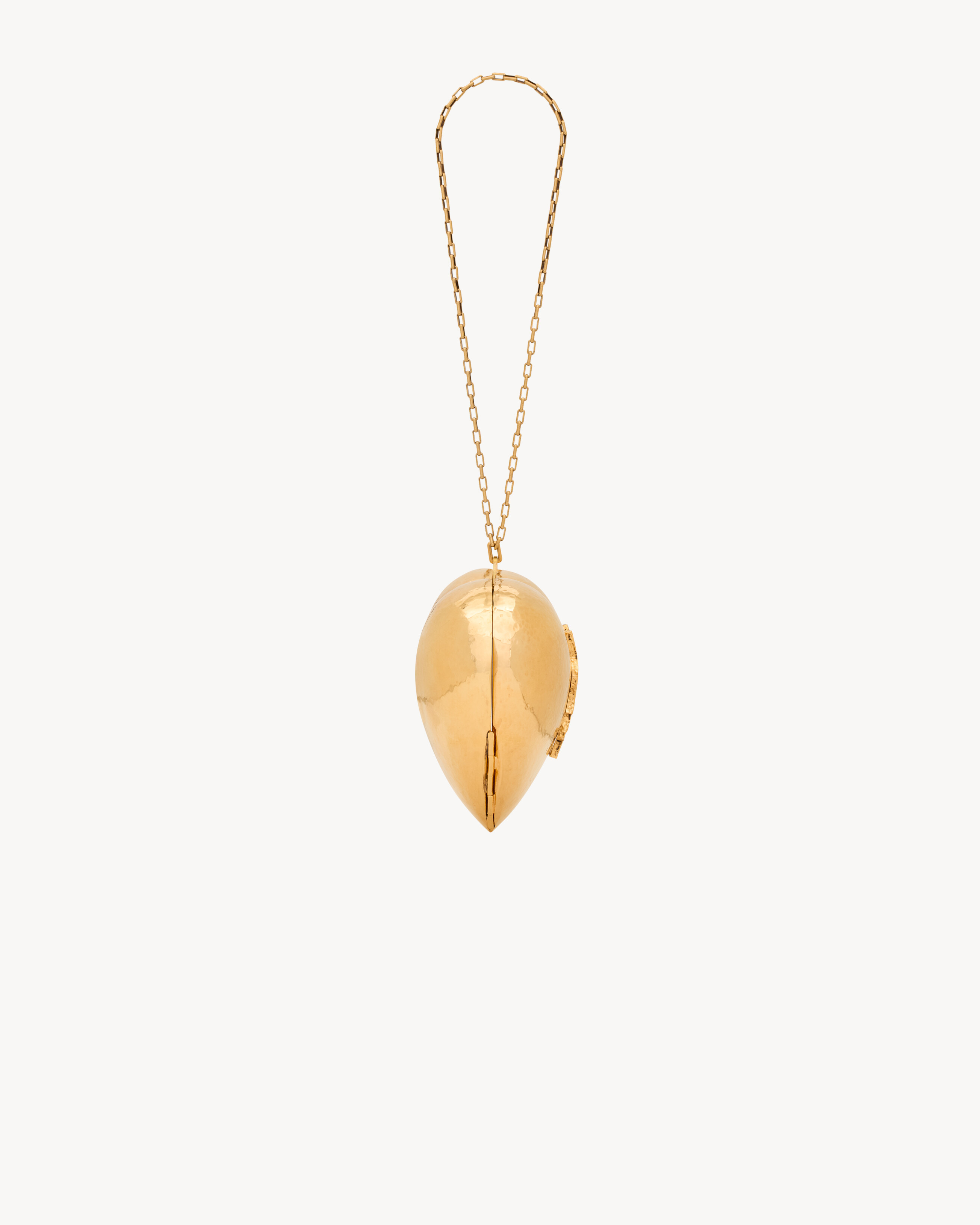 EVENING mini heart minaudière in brass
