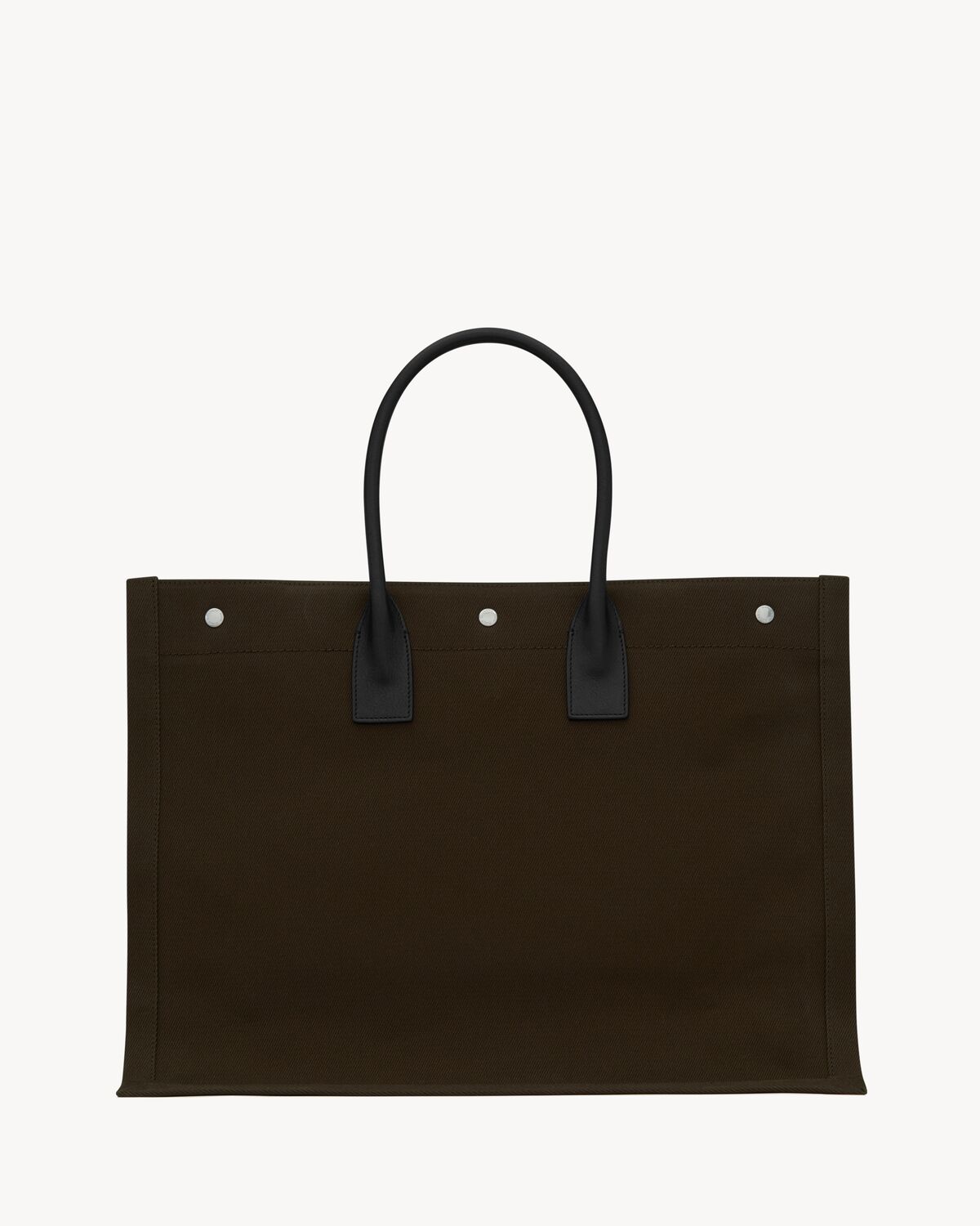 rive gauche grand sac cabas en toile imprimée et cuir