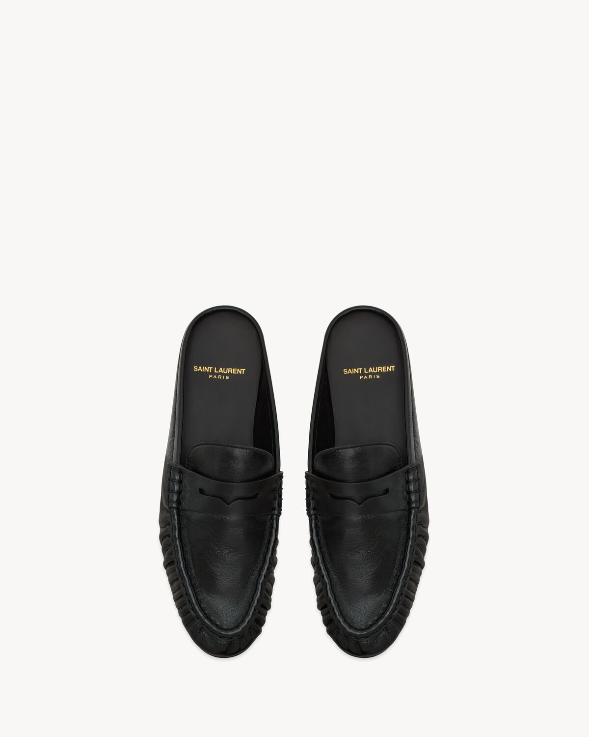 le loafer penny mules in smooth leather