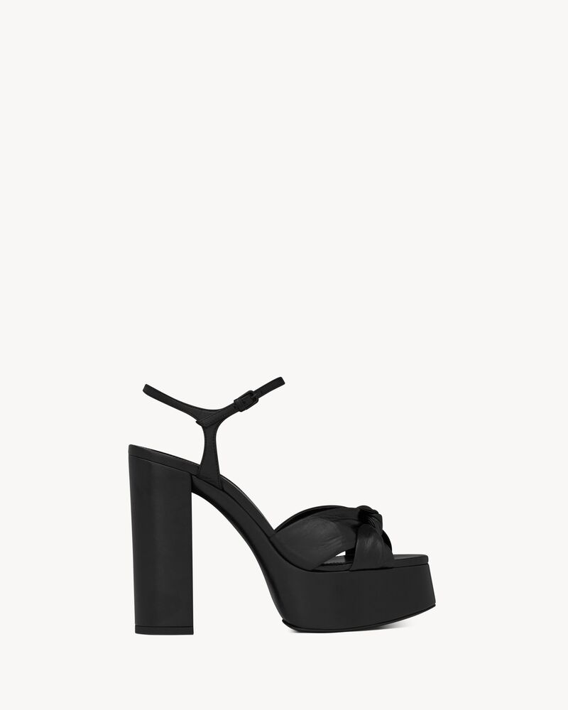 BIANCA Platform sandals in smooth leather