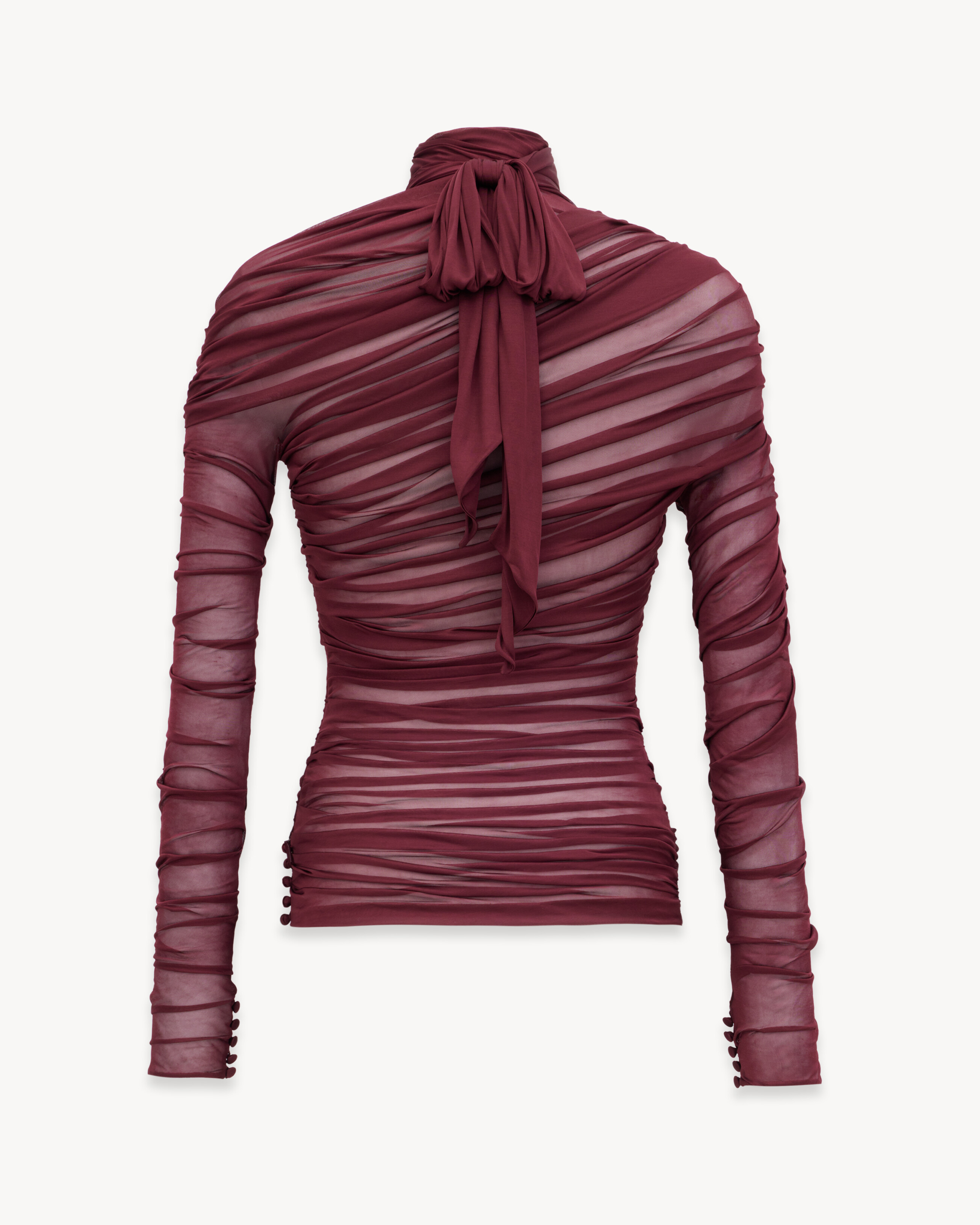 ruched top in jersey voile