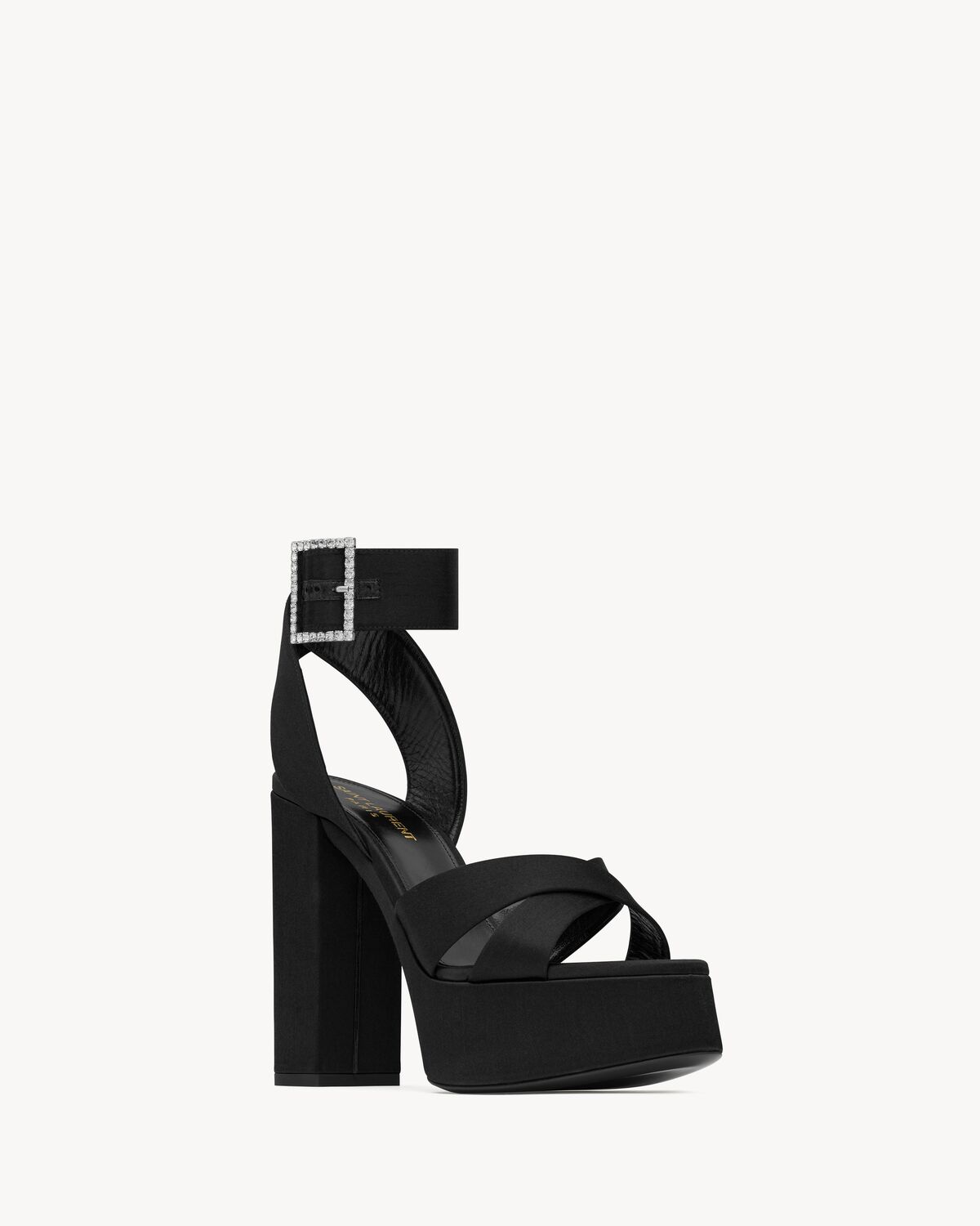 bianca platform sandals in satin crepe