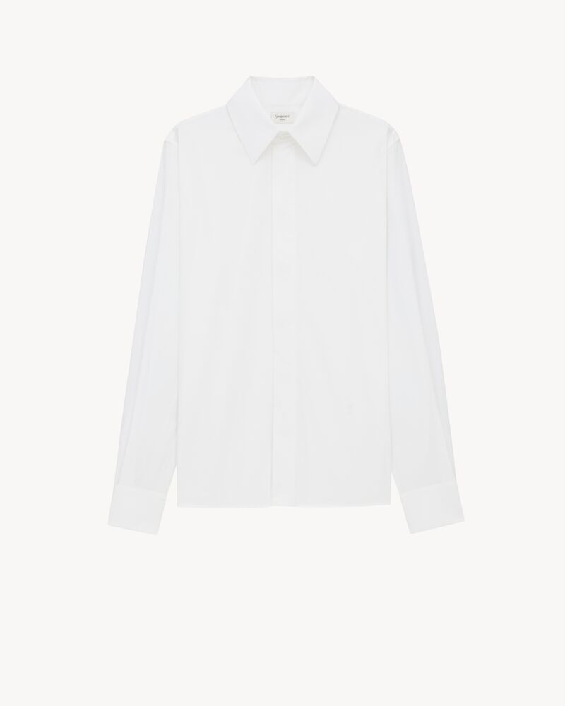 CASSANDRE shirt in self-stripe cotton poplin