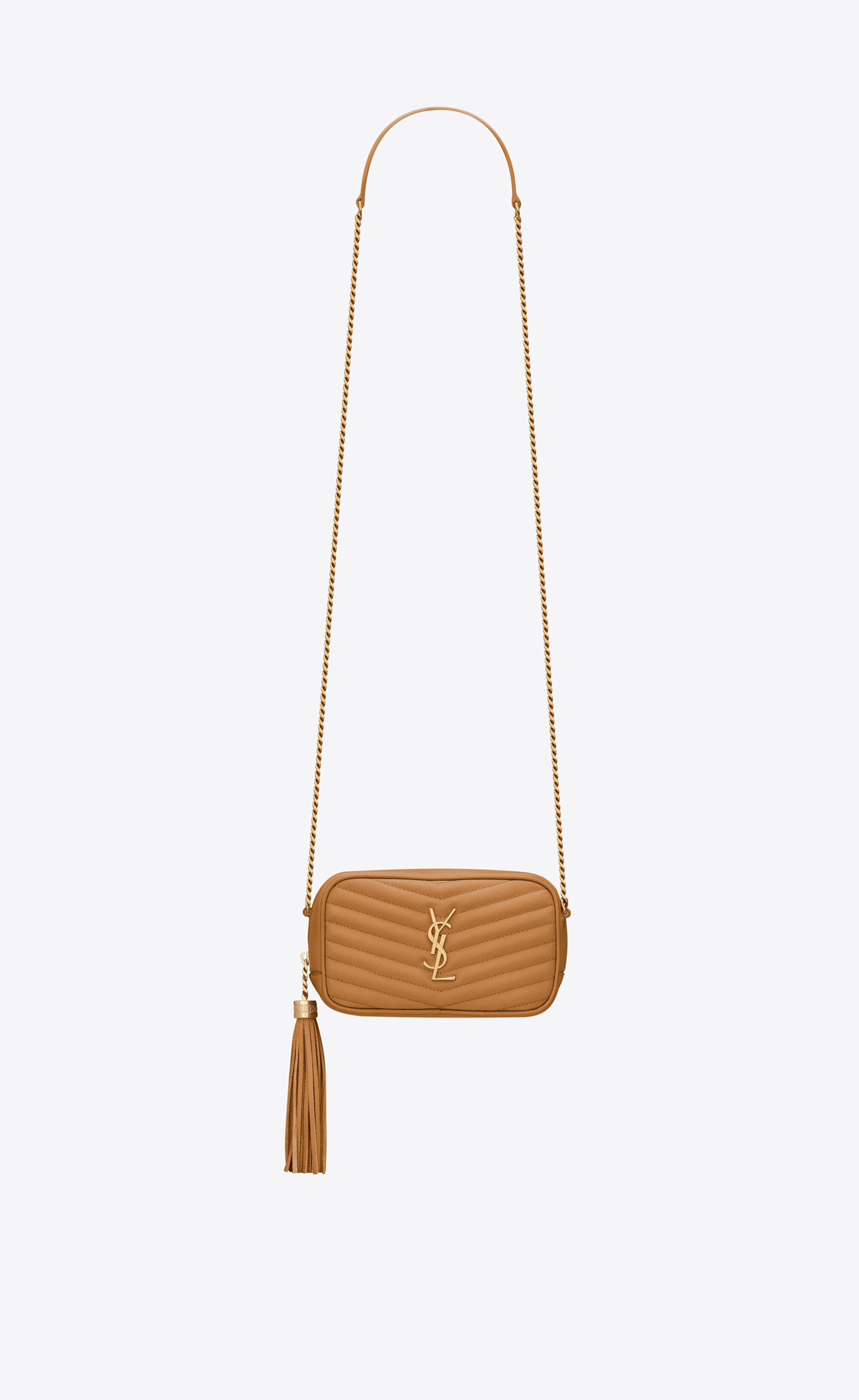 Saint Laurent Lou Mini Ysl Grain De Poudre Camera Crossbody Bag In