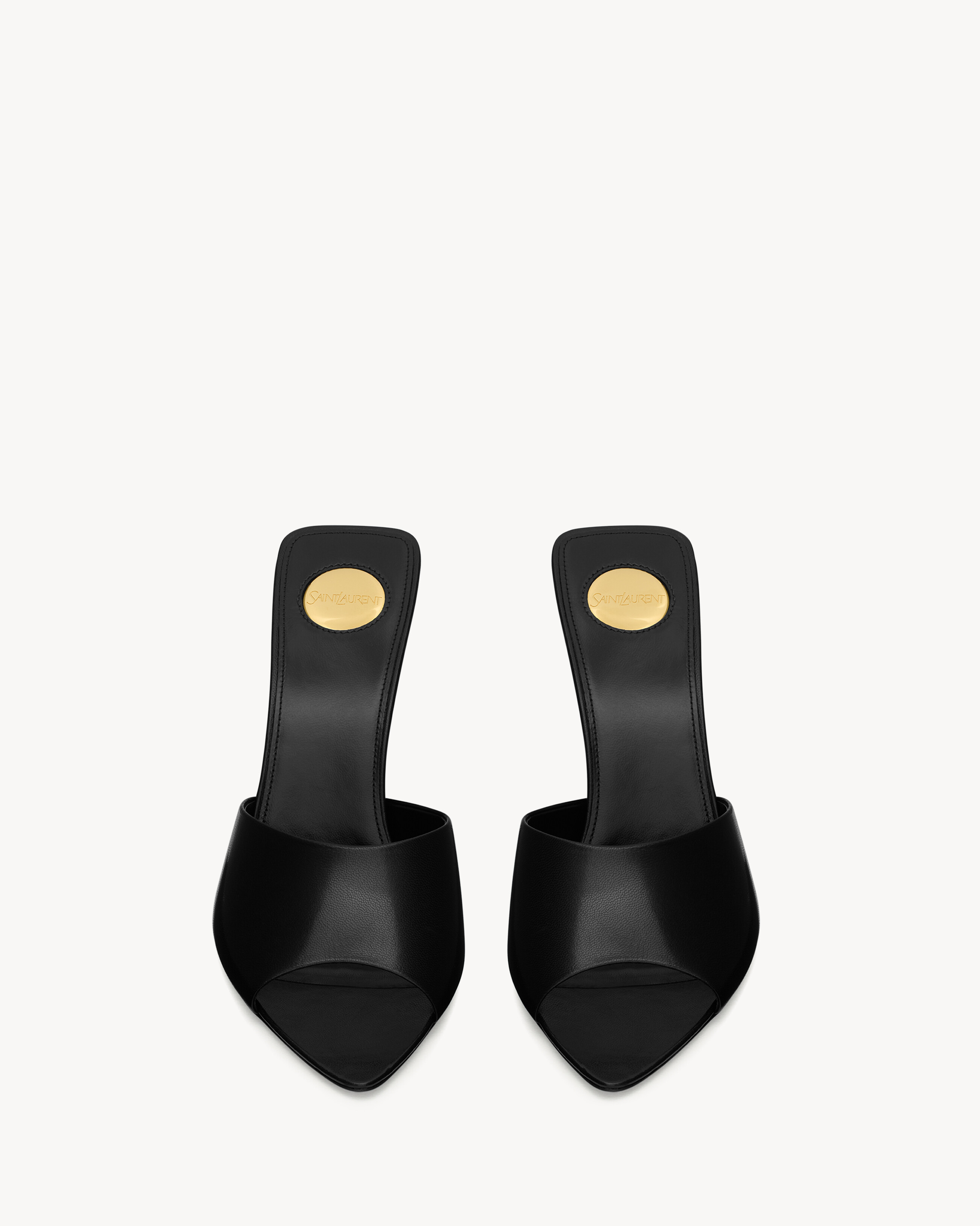 ROMY mules in smooth leather