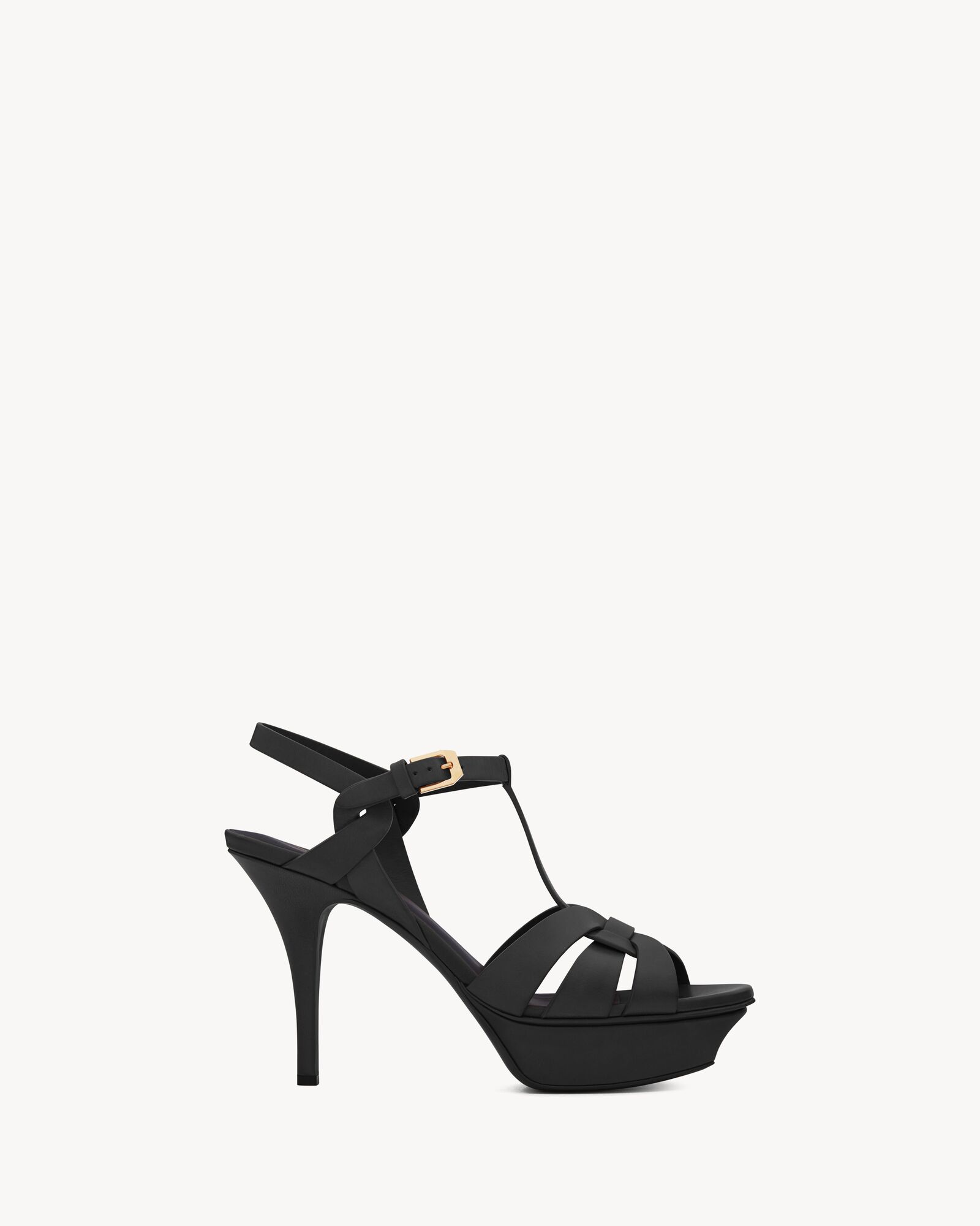 TRIBUTE platform sandals in smooth leather — 315490BDA001000