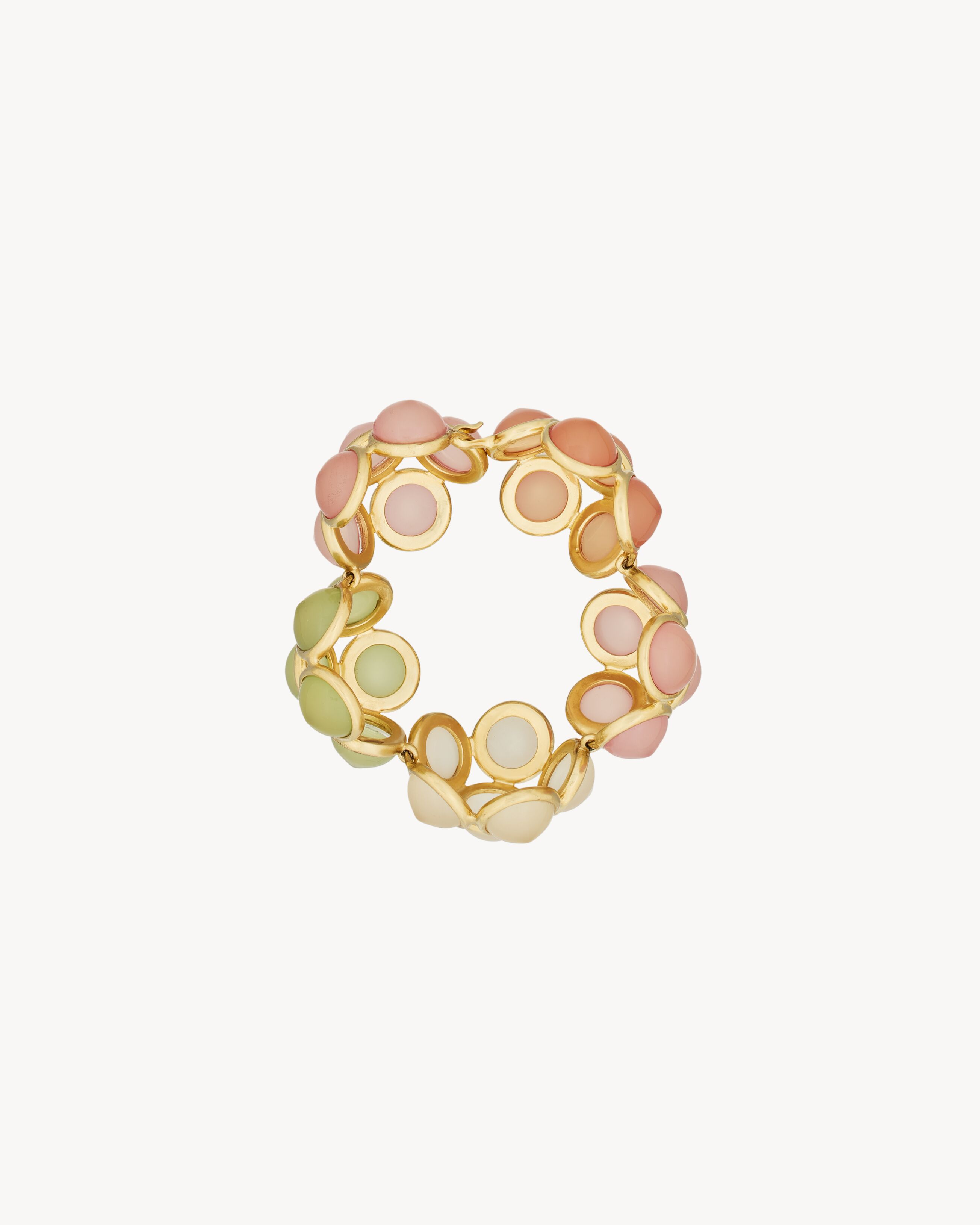 Bracelet fleur en résine et métal