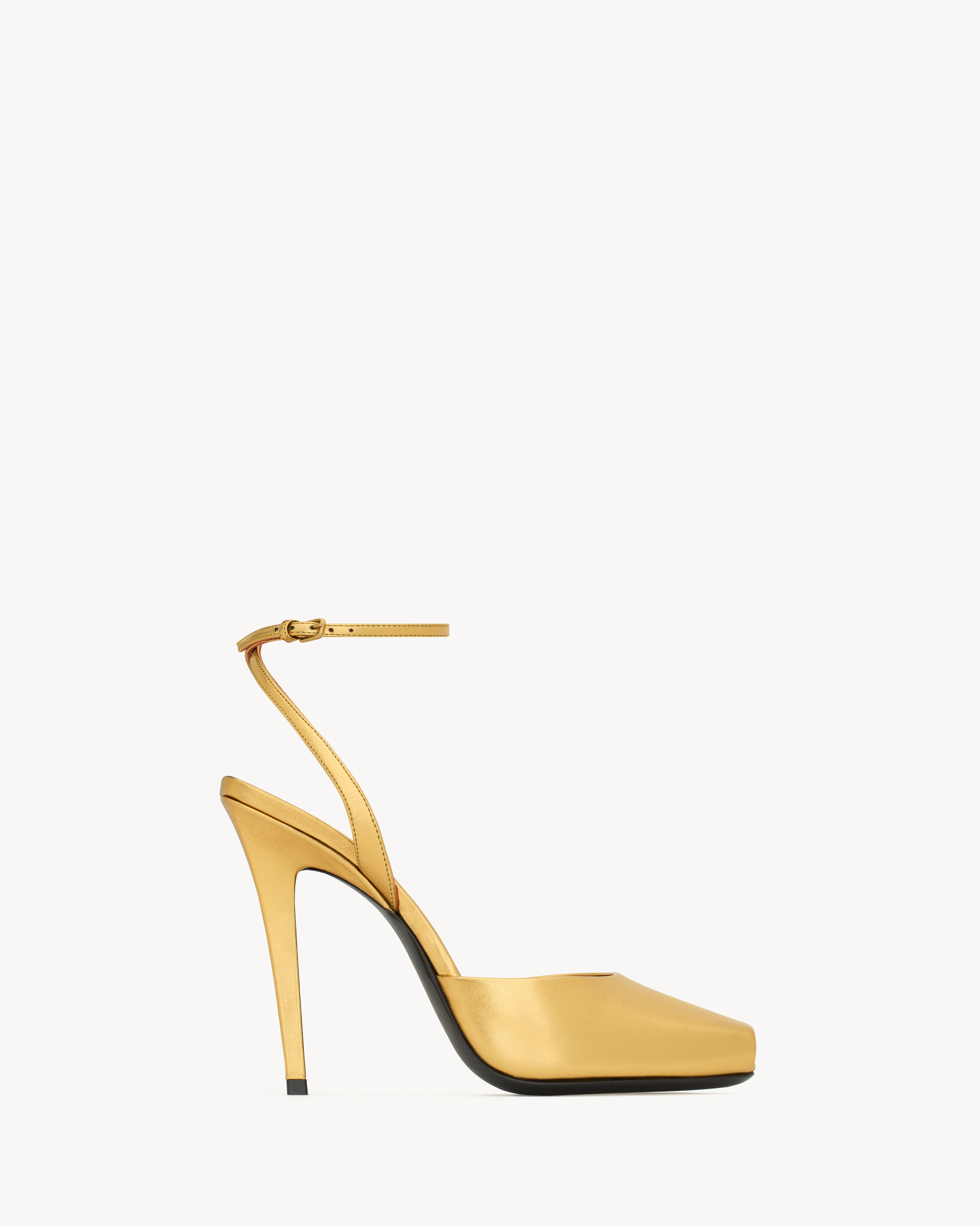 LA SCANDALE sandals in metallic leather