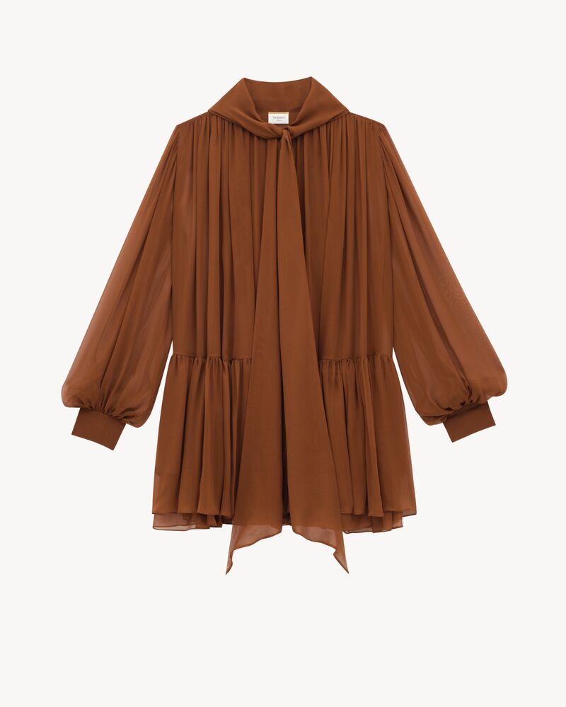 lavallière dress in silk crepe muslin