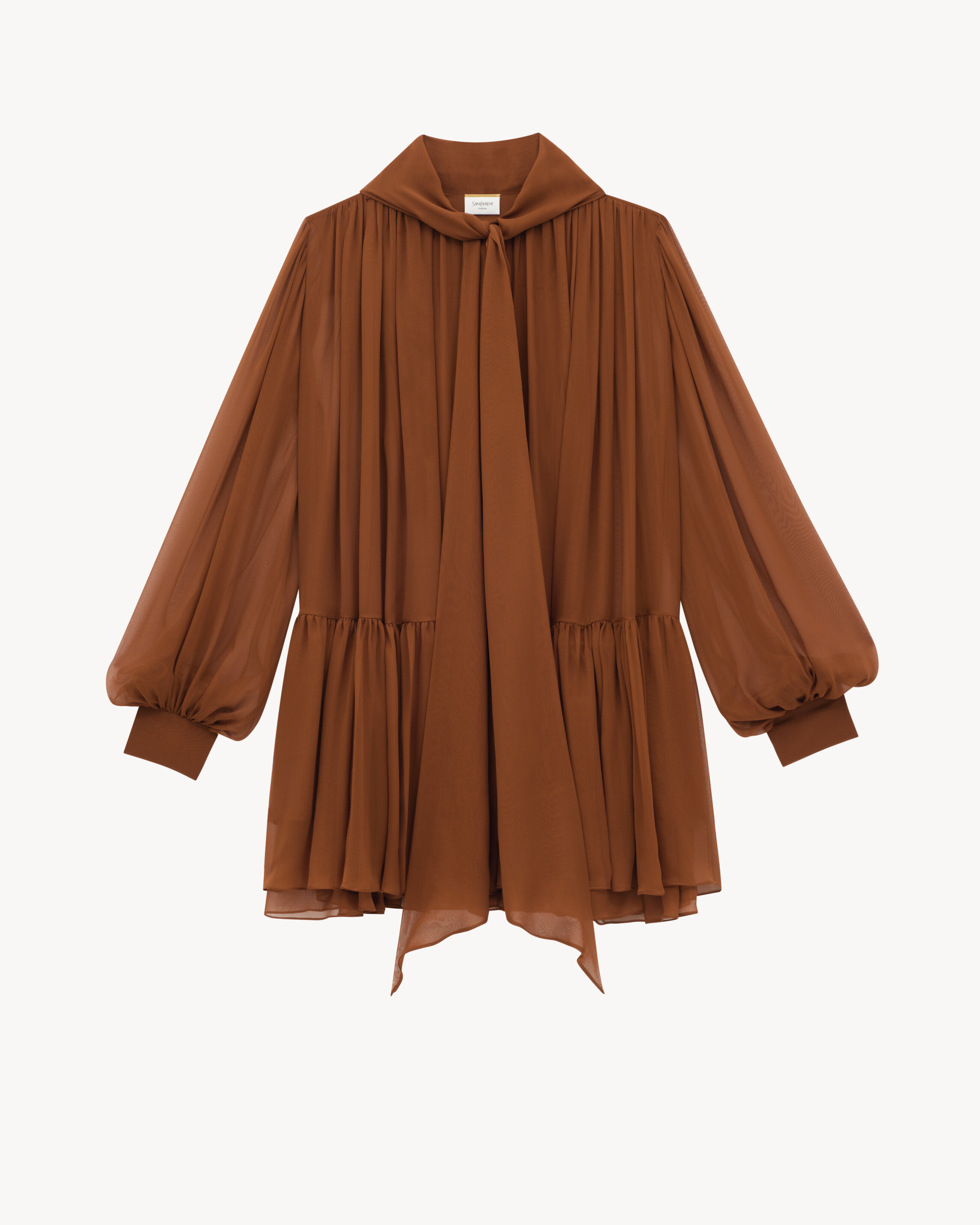 lavallière dress in silk crepe muslin