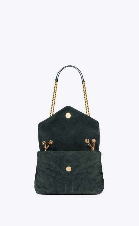 small loulou matelassé suede shoulder bag