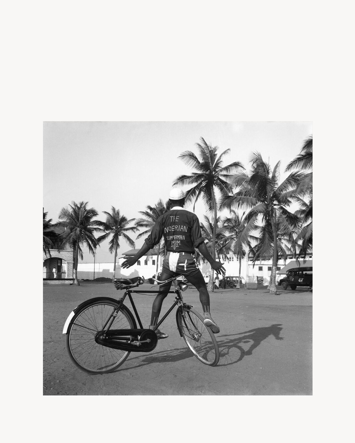 the nigerian superman, a renowned performer in mantse agbona, jamestown, accra, 1958