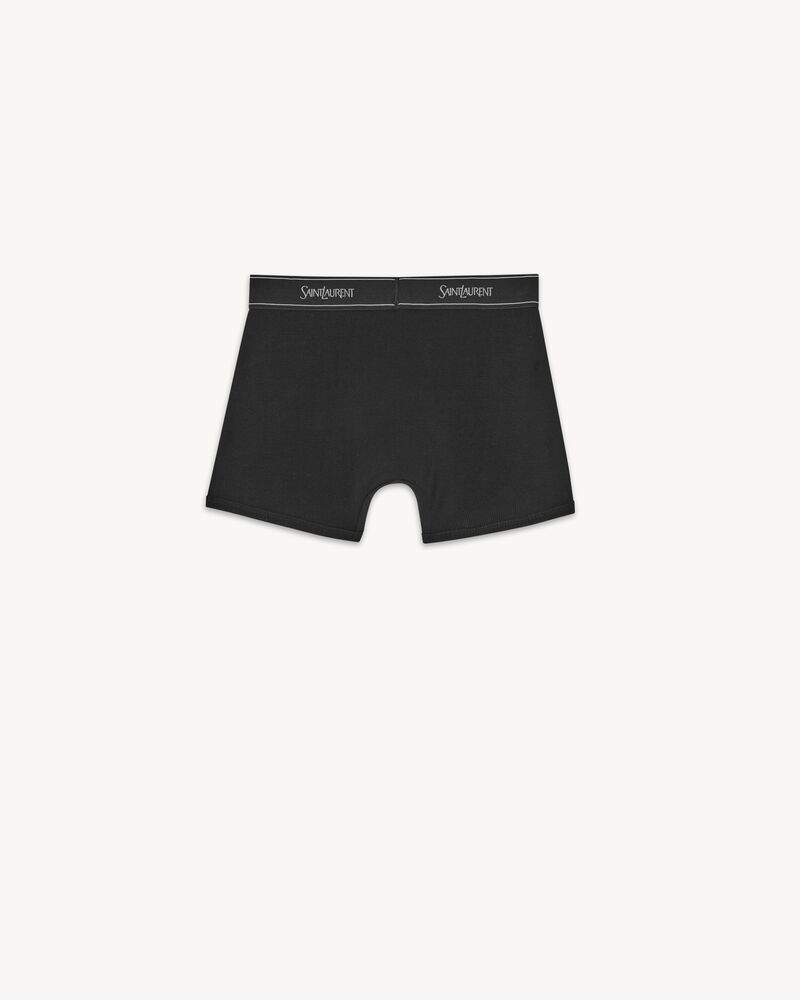 Saint Laurent Men's Boxer Swimsuit Black