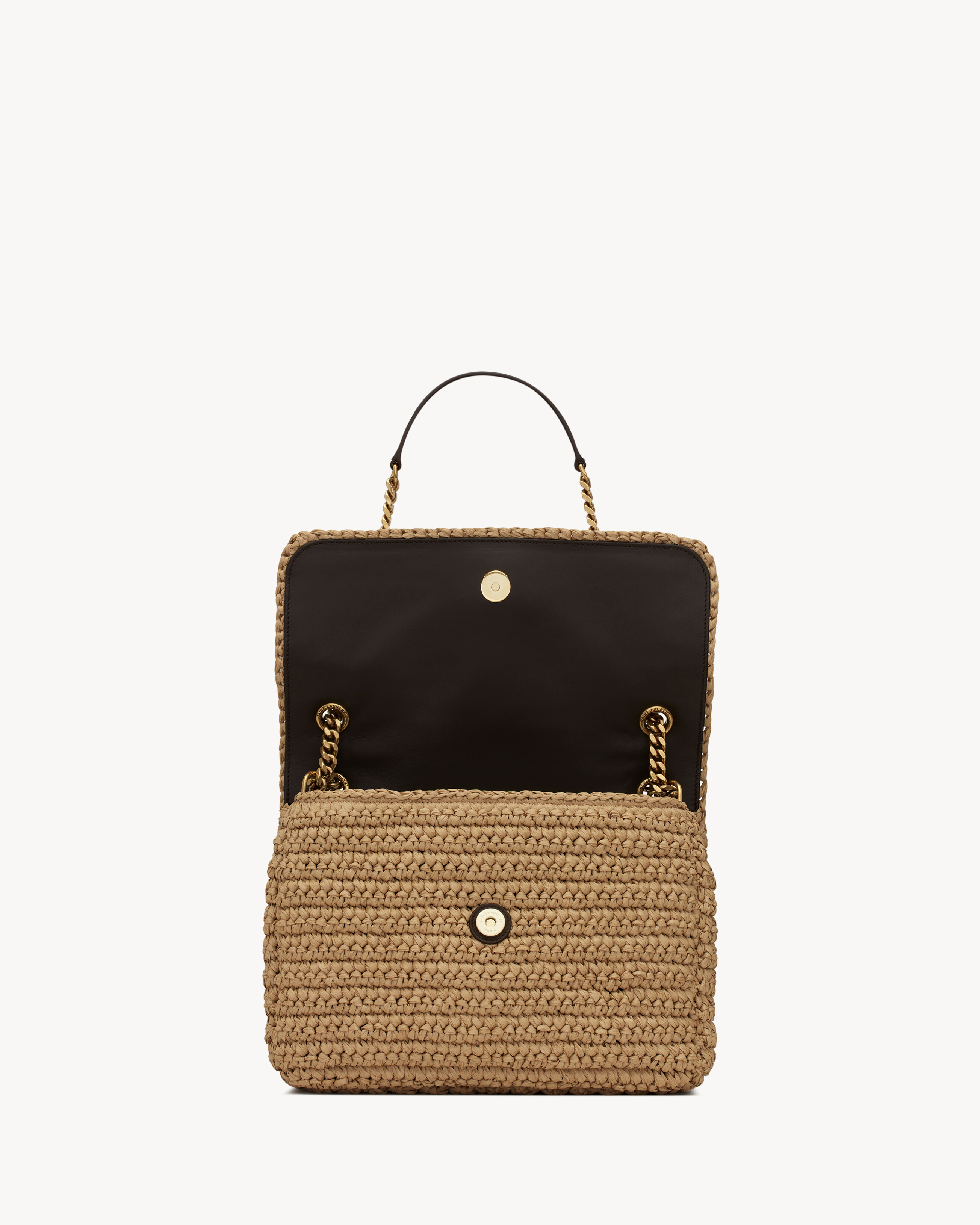 NIKI medium in raffia and leather