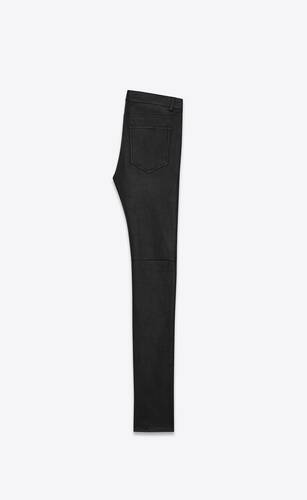 jean skinny taille basse en cuir