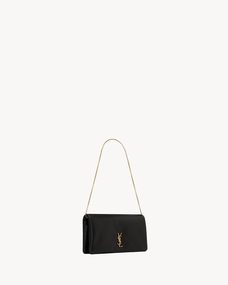 新作☆【SAINTLAURENT】「カリプソ」光沢のあるクラッチバッグ Saint Laurent サンローラン クラッチバッグ[品番：SESB0017967