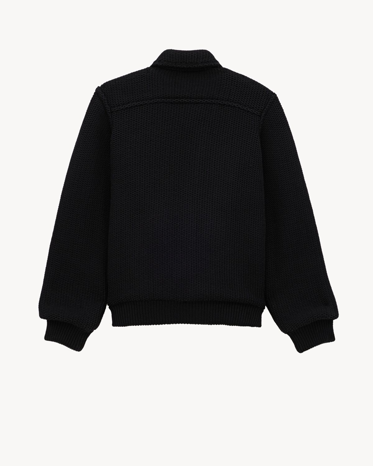 knit bomber in wool