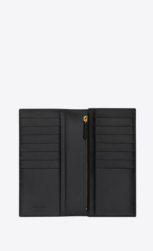 Saint Laurent- Leather Continental Wallet- Man- Uni - Black