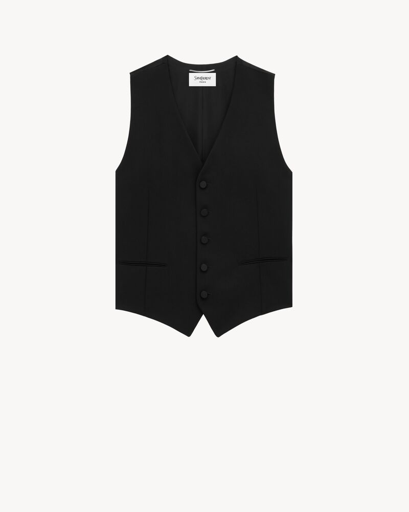 CASSANDRE tuxedo vest in grain de poudre