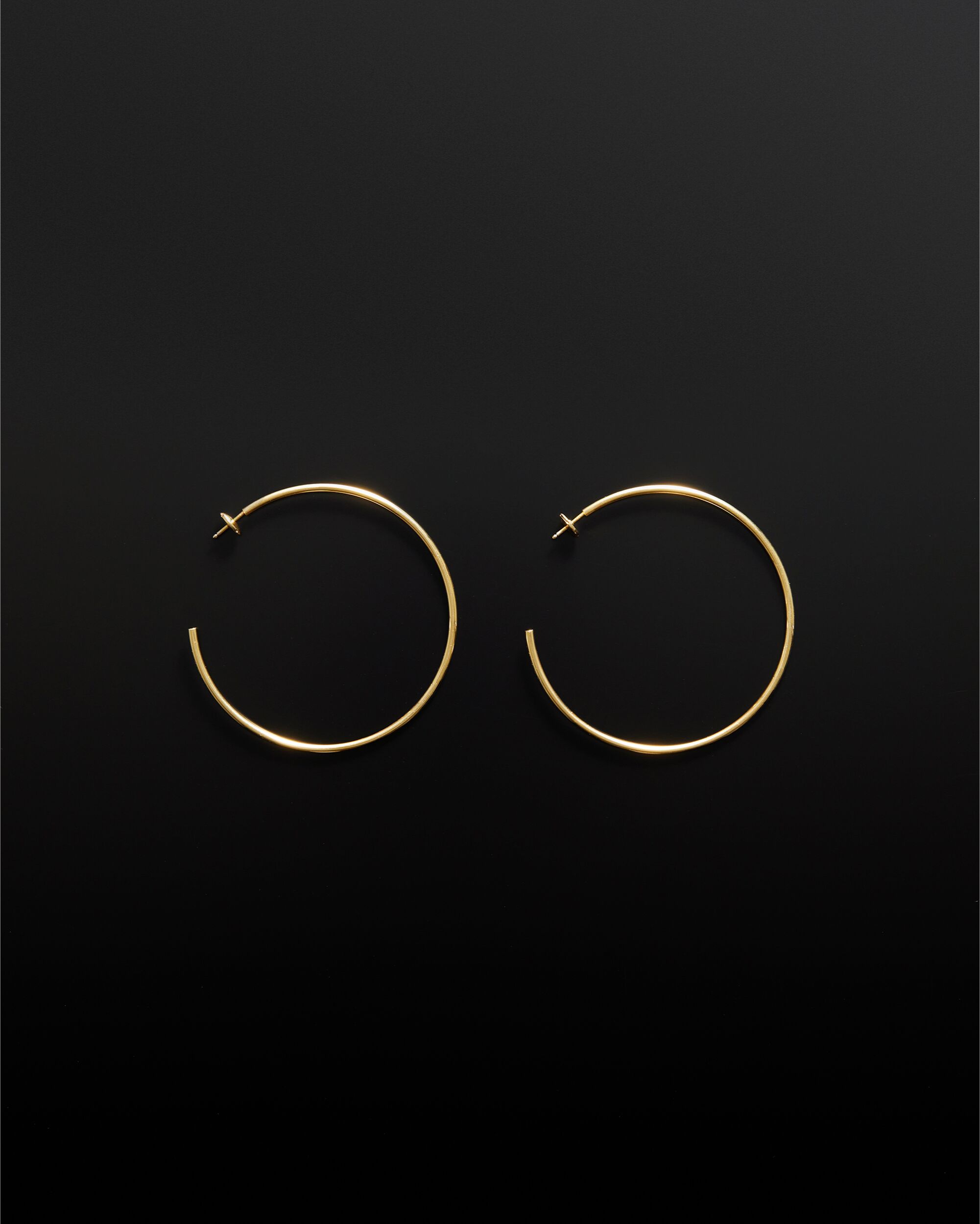 Pendientes de aro de oro amarillo de 18 kt