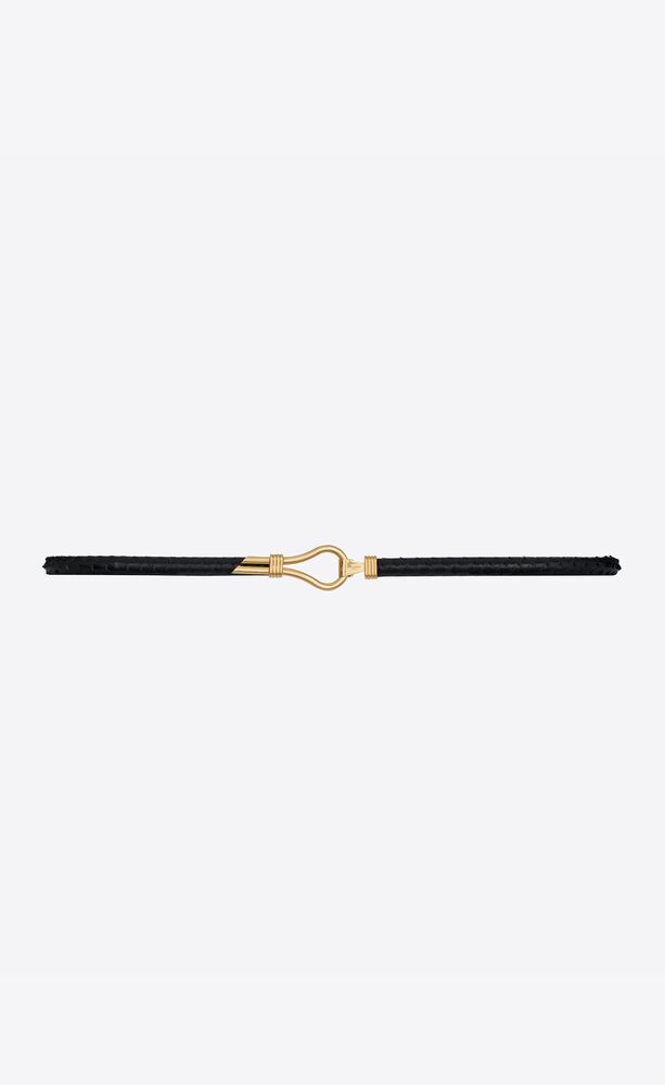 crochet buckle thin belt in python