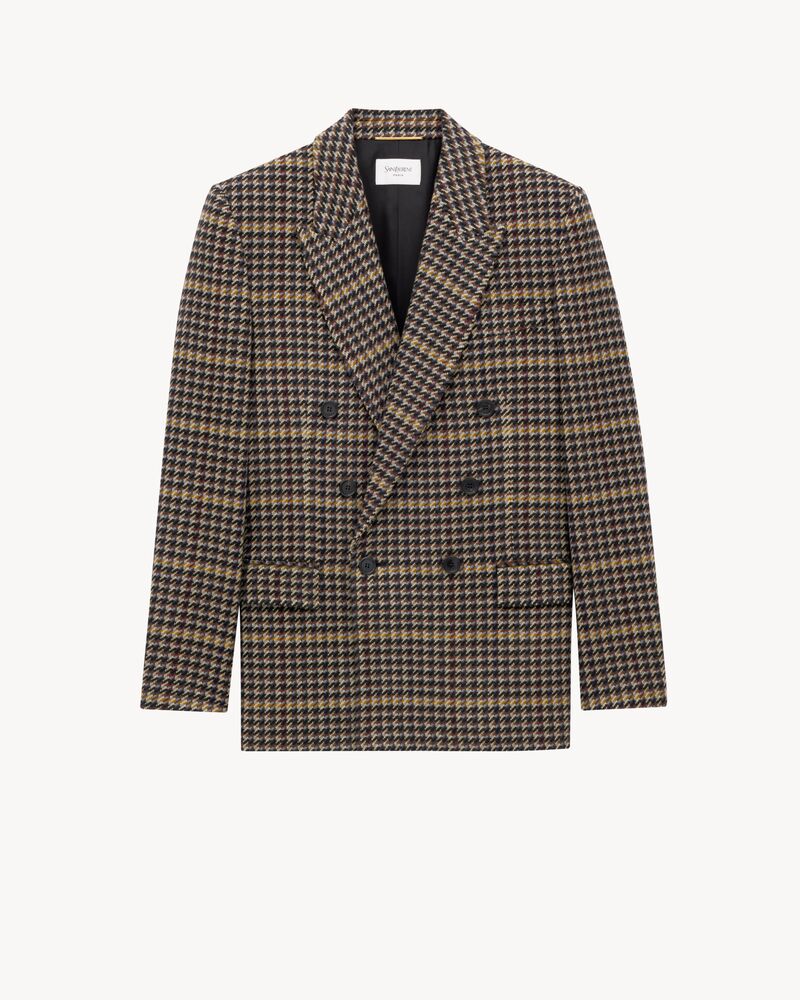jacket in wool check