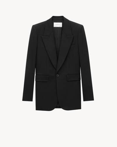 SAINT LAURENT/ フレアタキシードパンツ グレインドプードル Saint Laurent《フレアタキシードパンツ》ブラック サテン 直営