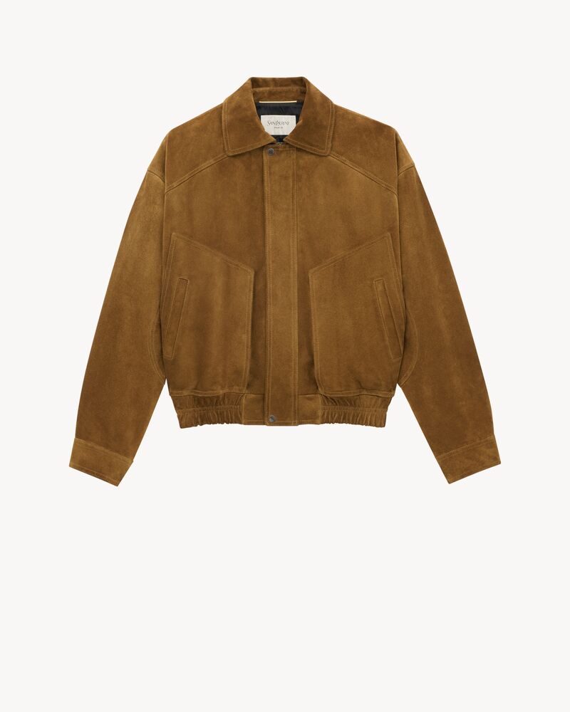 Bomber in suede