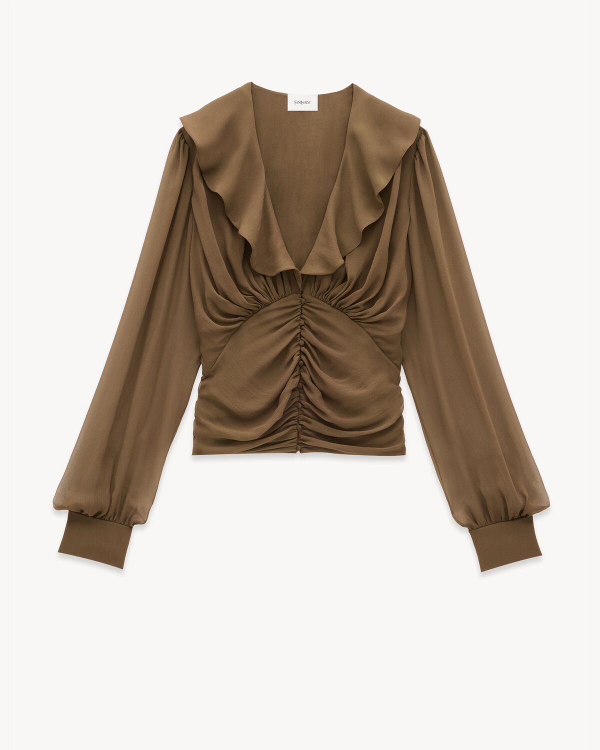 blusa in mussola di crêpe di seta