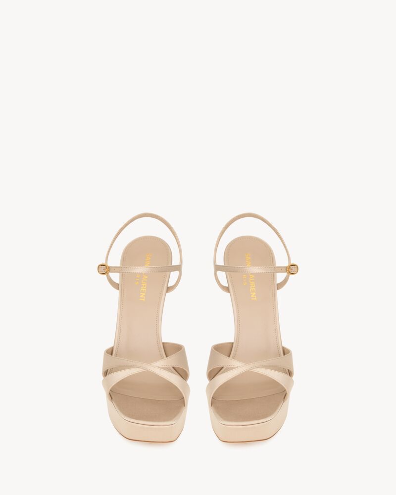 DEBBIE platform sandals in satin crepe