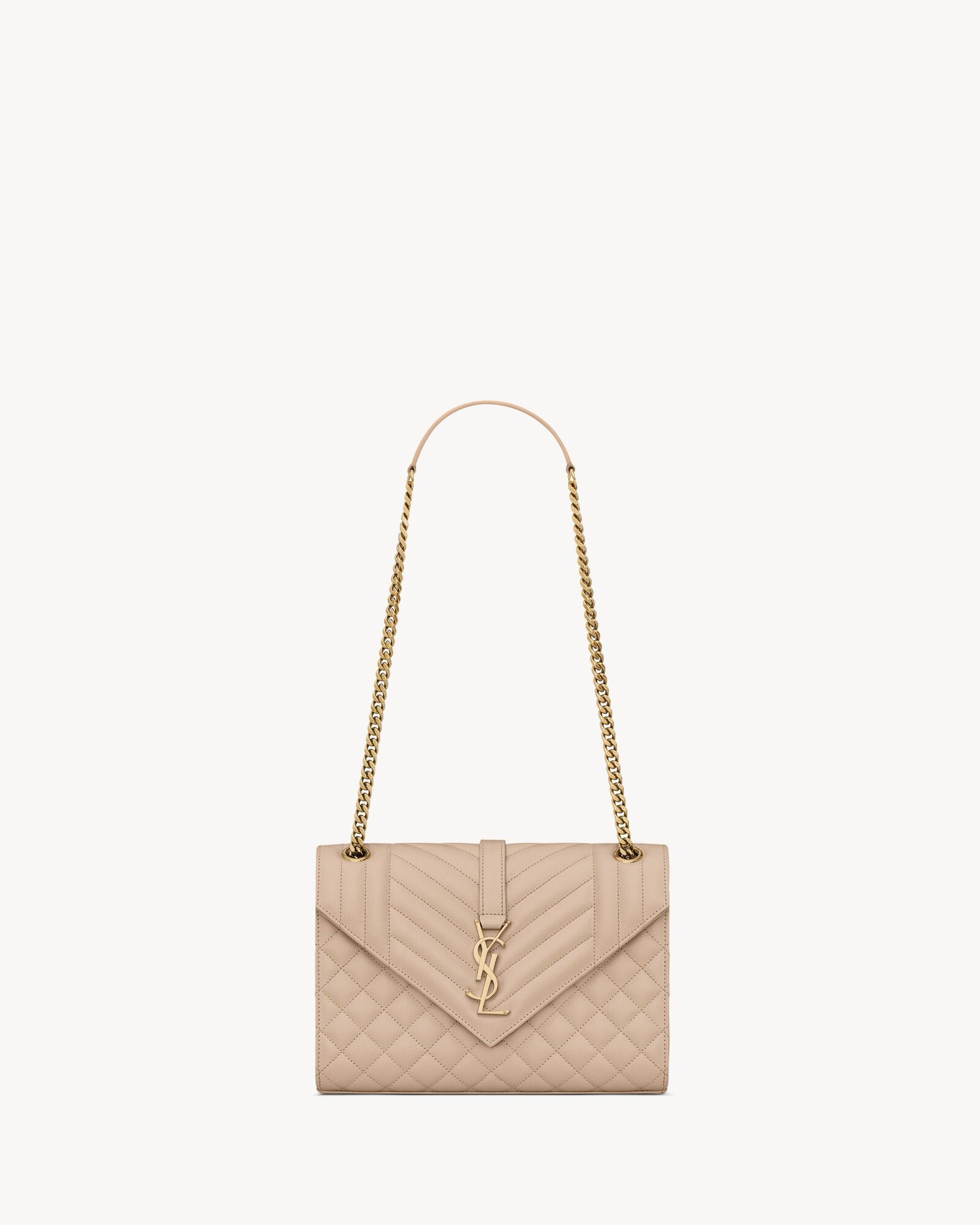 ENVELOPE MEDIUM IN QUILTED GRAIN DE POUDRE EMBOSSED LEATHER — 600185BOW912721