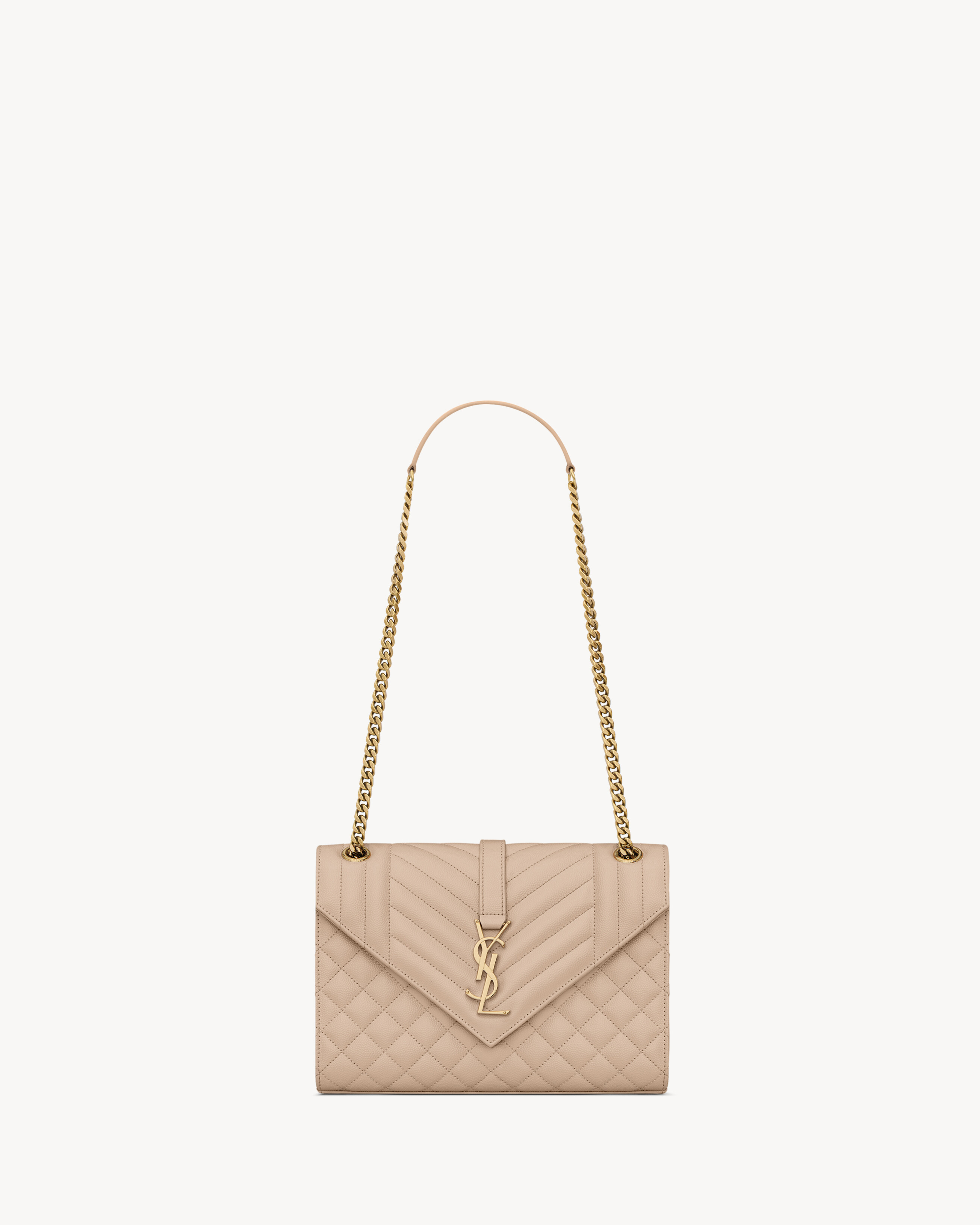 ENVELOPE MEDIUM IN QUILTED GRAIN DE POUDRE EMBOSSED LEATHER