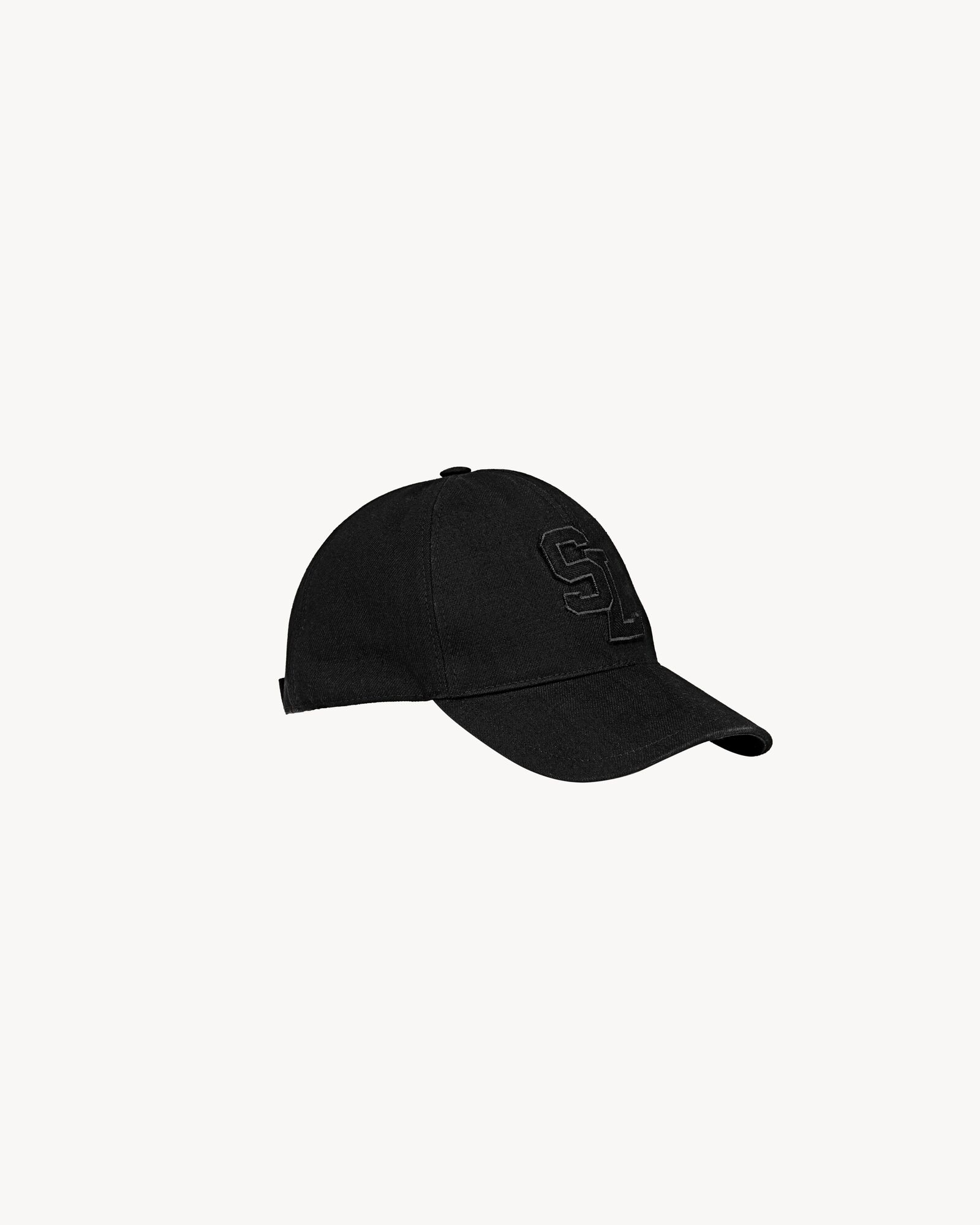 SL Baseball cap in cotton canvas Saint Laurent