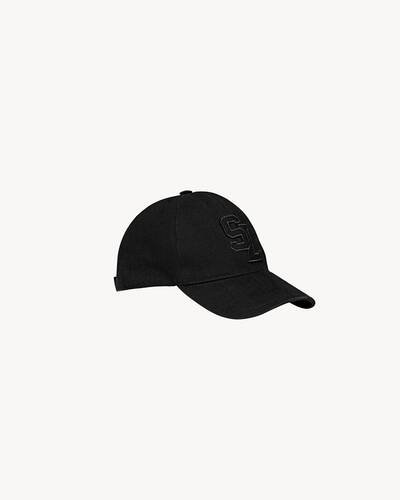 SL Baseball cap in cotton canvas | Saint Laurent | YSL.com