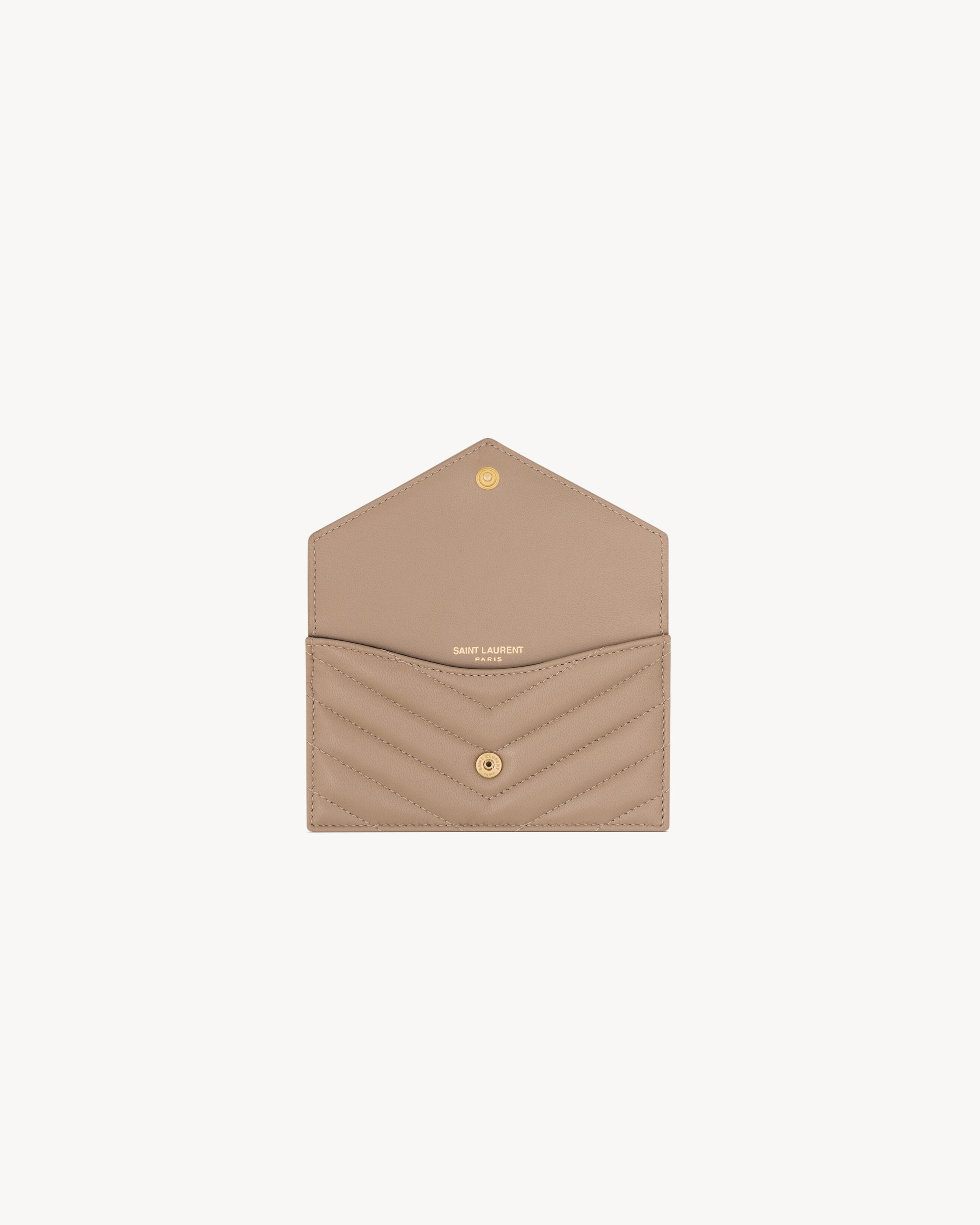 CASSANDRE MATELASSÉ FRAGMENTS FLAP CARD CASE IN LAMBSKIN