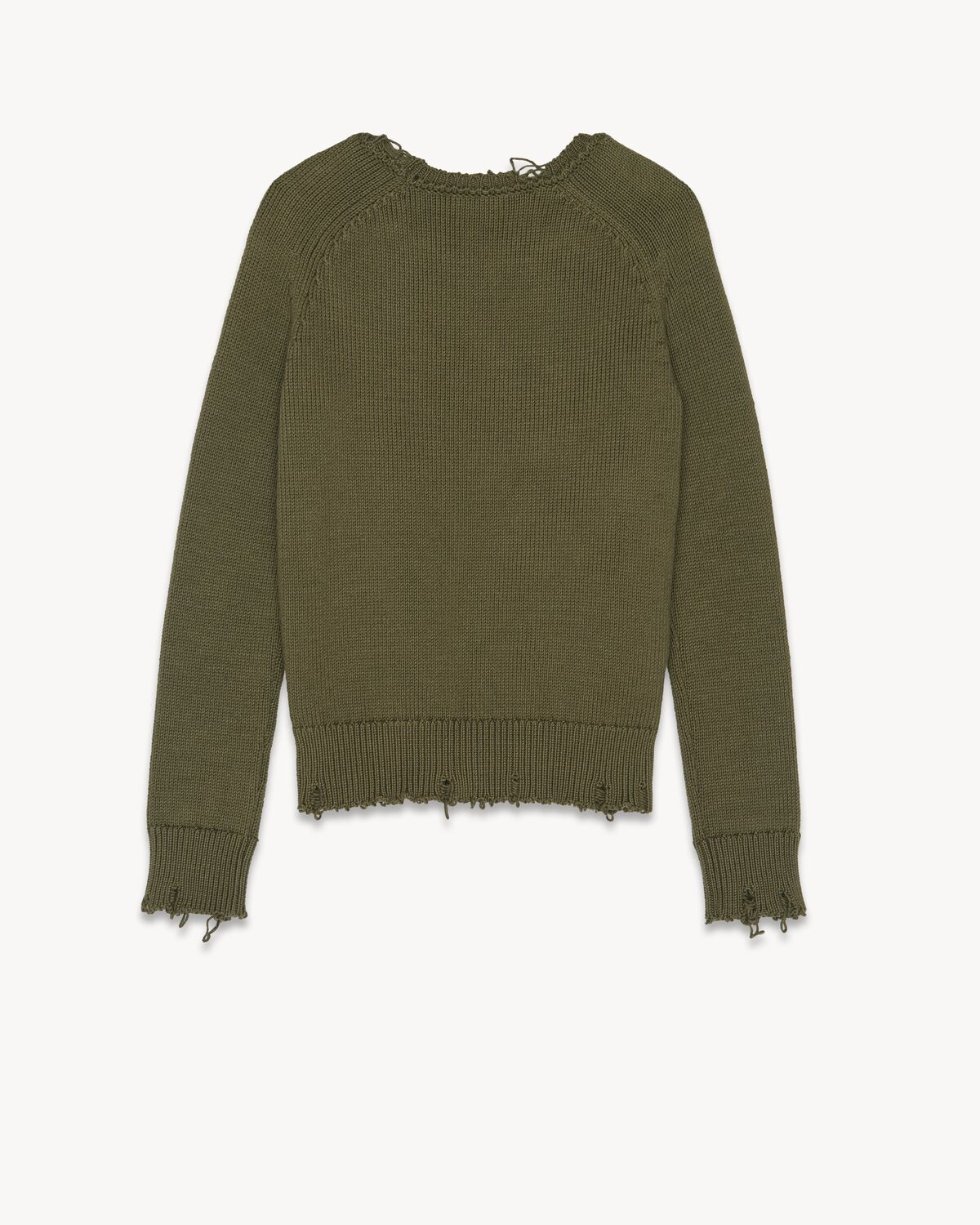 Destroyed knit sweater