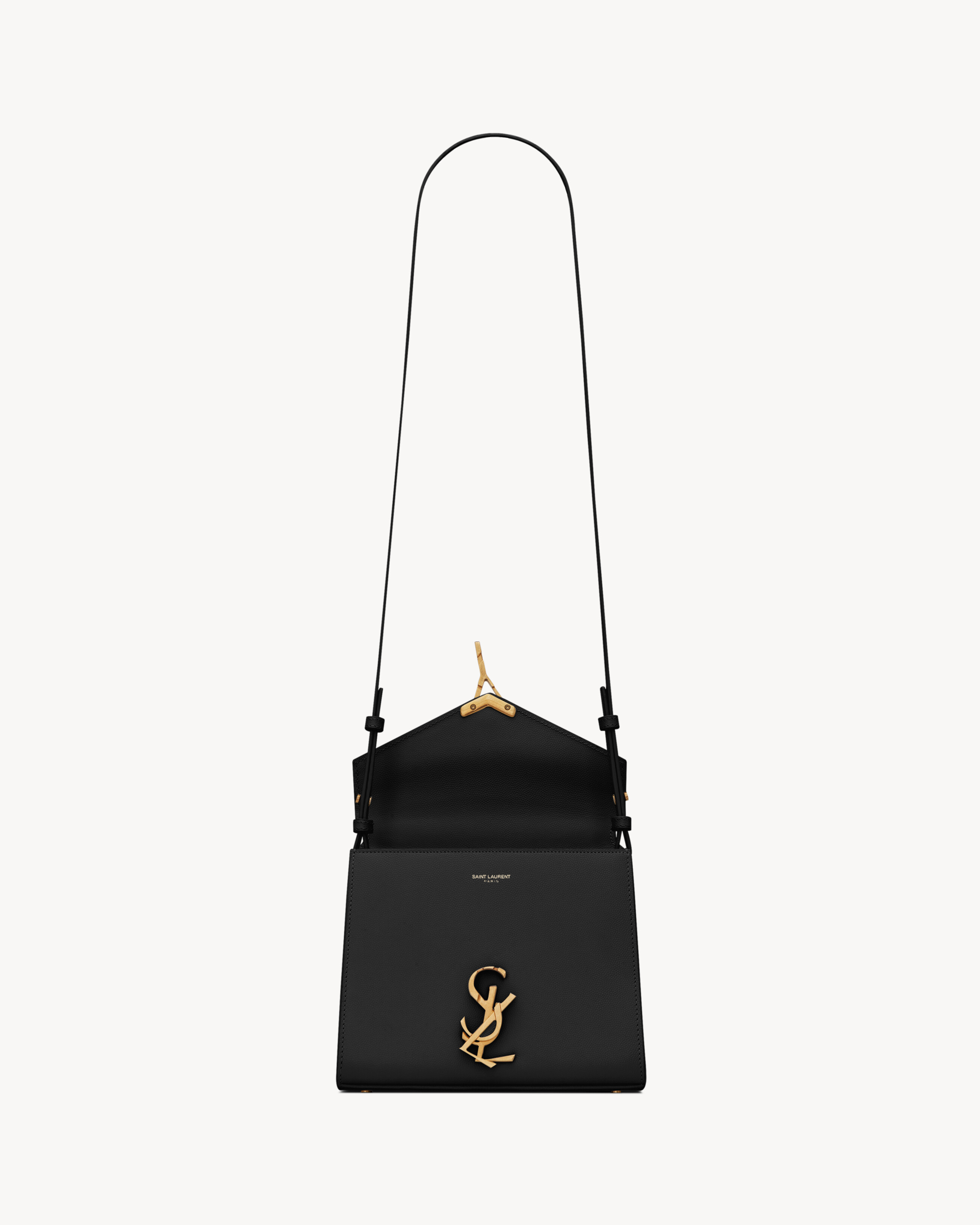 CASSANDRA Mini-Tasche aus Leder mit Tragegriff und Grain-de-Poudre-Prägung