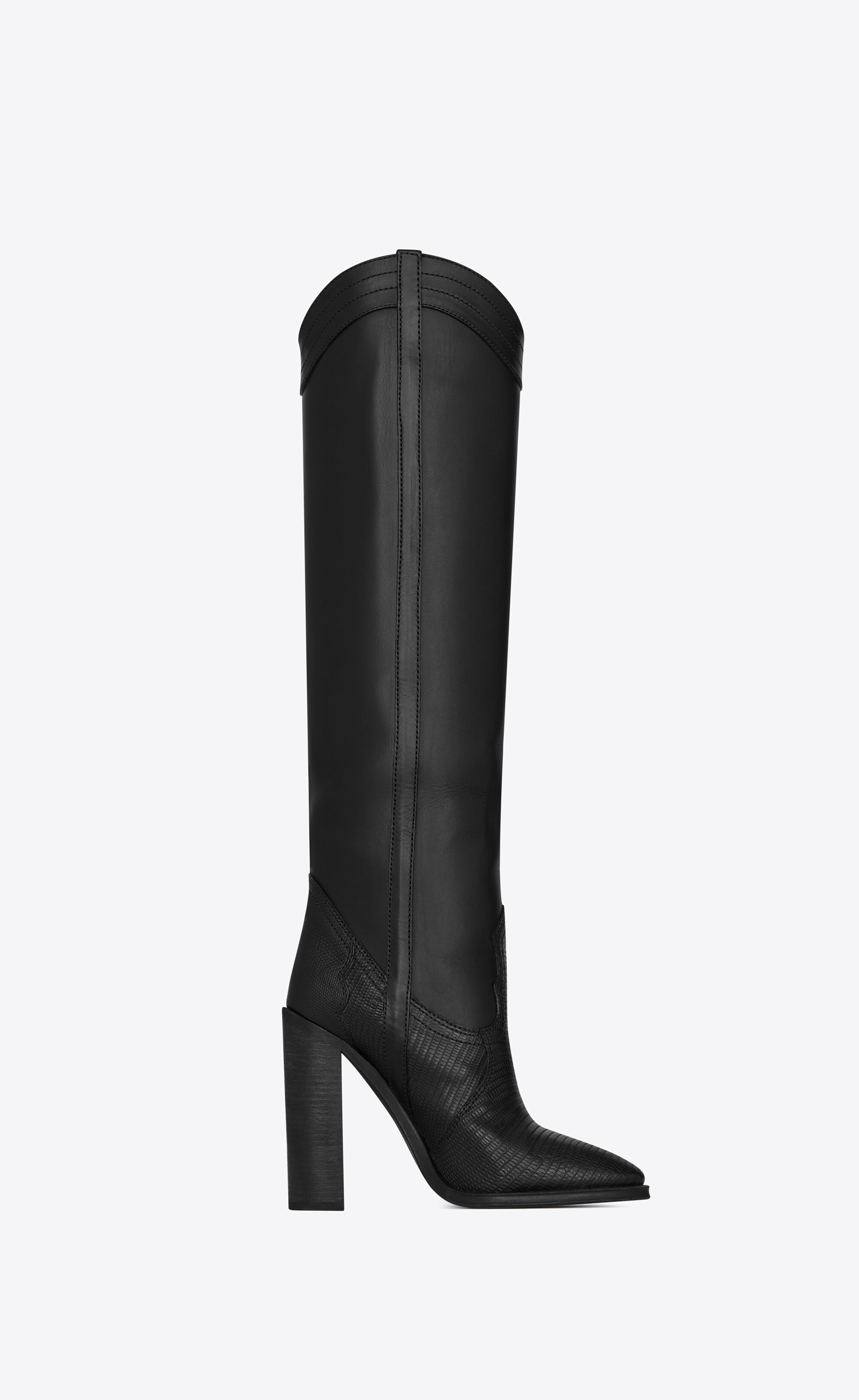 yves saint laurent knee high boots