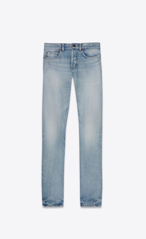 Slim-fit jeans in fall blue denim | Saint Laurent | YSL.com