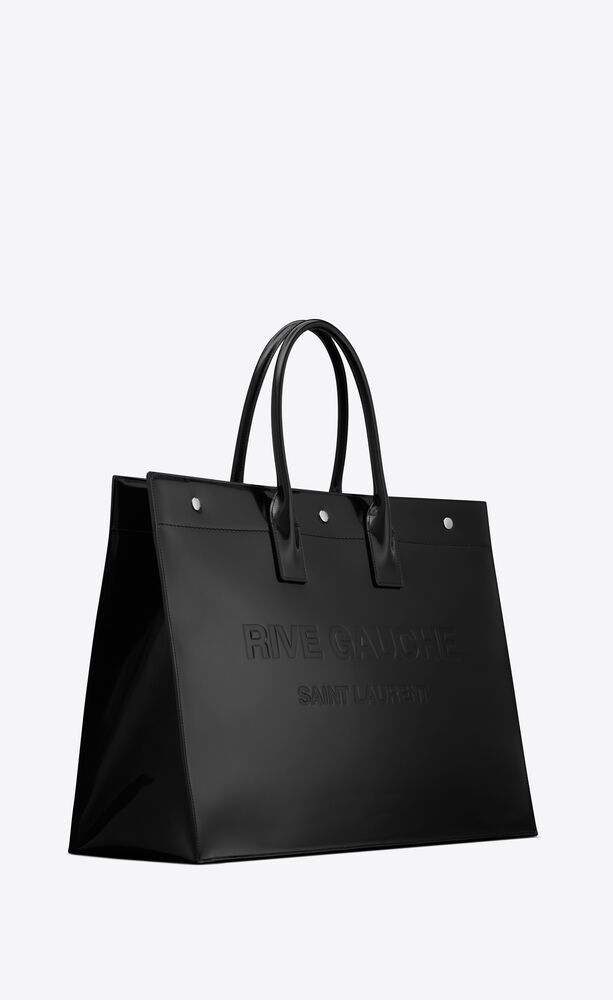 RIVE GAUCHE large tote bag in glazed leather | Saint Laurent | YSL.com
