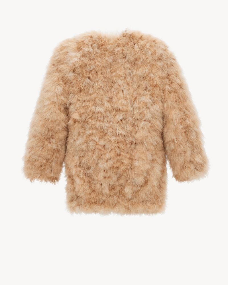 feather coat in marabou