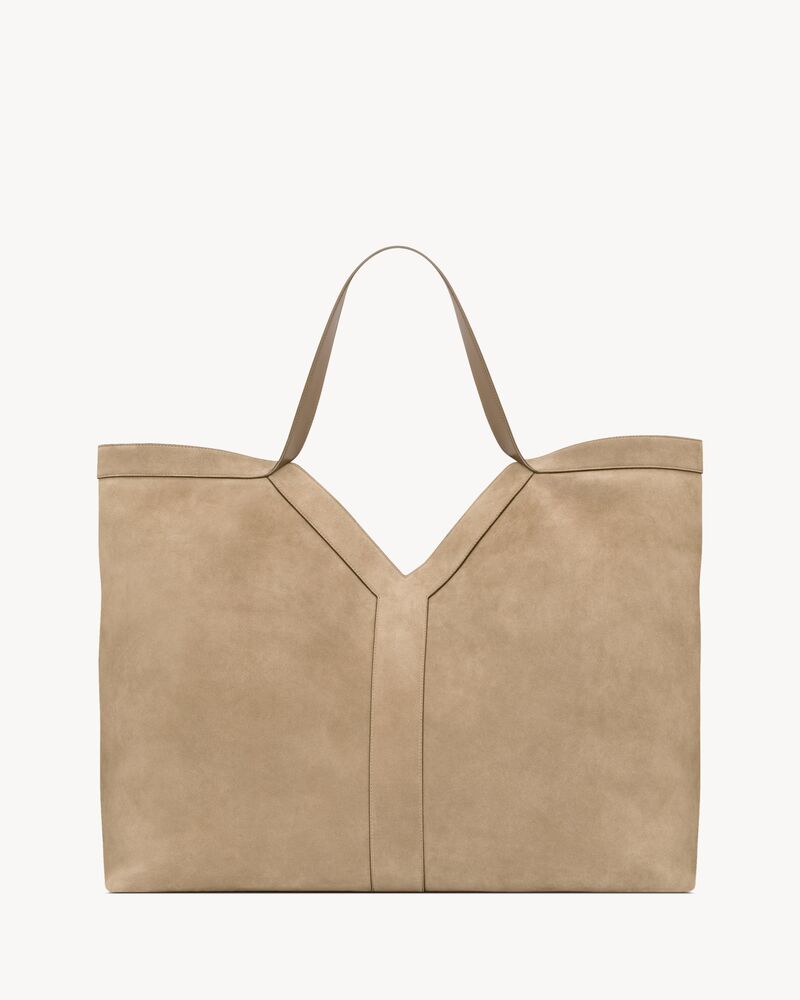 Y large tote in suede