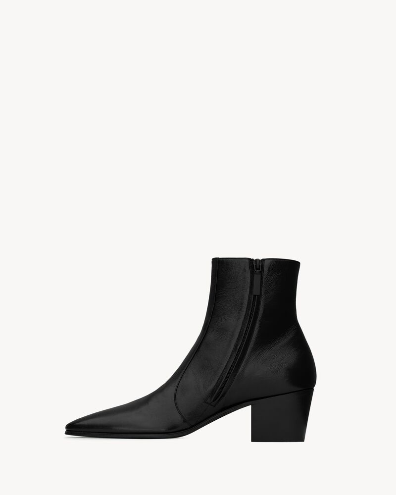 VASSILI zipped boots in smooth leather