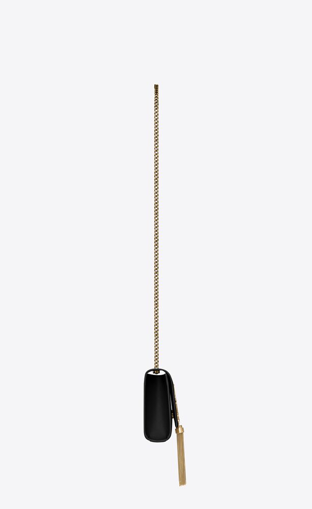 Kate Small YSL Monogram Grain de Poudre Crossbody Bag on Chain